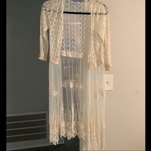 Cream lace cardigan